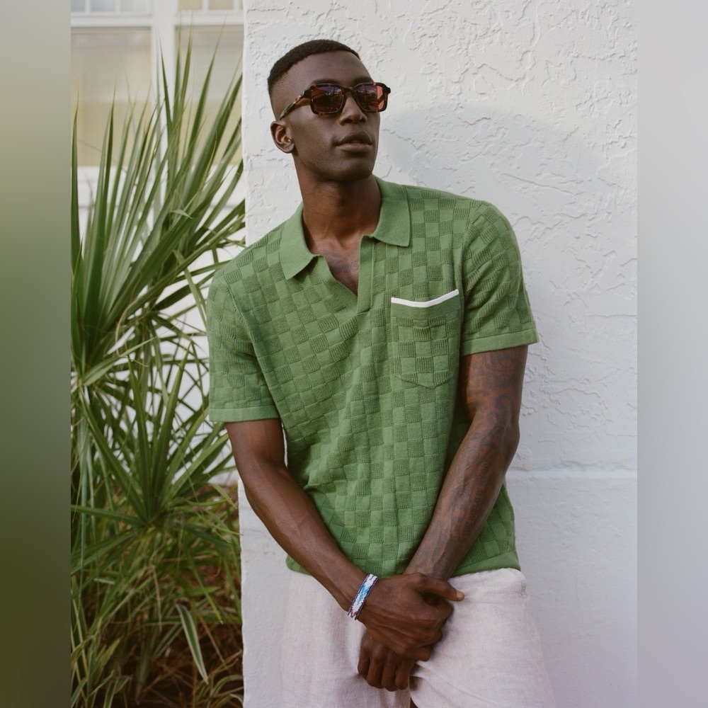Abercrombie Preppy Tipped Johnny Collar Polo